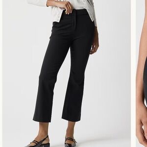 NWT J.Crew Kelsey Women’s Size 8 Black Flare Crop Pant Stretch Mid Rise New
